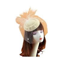 Chapéu Fascinator Feminino Chique Artesanal Com Plumas Para Casamento, Festa E Igreja Chapéu Fascinator Feminino Chique Artesanal Com Plumas Para Casamento, Festa E Igreja