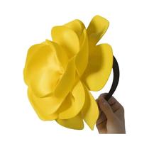 Chapéu Fascinator Grande Com Flor Rosa Para Mulheres, Acessório De Cabelo Para Casamento, Chá Da