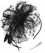 Chapéu Fascinator Preto Zivyes para Mulheres - Ideal para Chá da Tarde e Kentucky Derby