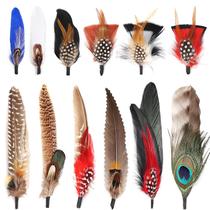 Chapéu Feathers iHU Feather, 12 peças, natural, pavão, cowboy, festa Chapéu Feathers iHU Feather, 12 peças, natural, pavão, cowboy, festa