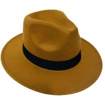 Chapéu Fedora Bege Panamá Feltro Artista Clássico Sertanejo