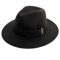 Chapeu fedora - chapeus 25 - preto - tamanho ajustavel