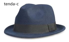 Chapéu Fedora Clássico Feltro Lã Aba Curta Pronto Entrega