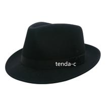 Chapéu Fedora Clássico Feltro Lã Aba Curta Pronto Entrega