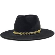 Chapéu Fedora Country Bandinha Brilho Setas Douradas Aba Média Top Premium Hats - Chapéu Premium