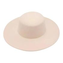 Chapéu Fedora De Lã Elegante Com Aba Larga Para Festas Formais