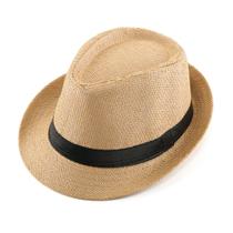 Chapéu Fedora de palha FALETO Summer Beach Sun Cap Unissex