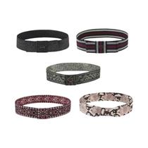 Chapéu Fedora De Poliéster Listrado De Moda 57-58cm Com Acessórios De Tecido Com Faixa De Cinta