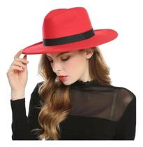 Chapéu Fedora Feltro Aba Grande Unissex Várias Core Chapéu Fedora Feltro Aba Grande Unissex Várias Core