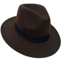Chapéu Fedora Marrom Panamá Feltro Artista Clássico Sertanejo - Lis Chapéu Fedora Marrom Panamá Feltro Artista Clássico Sertanejo - Lis
