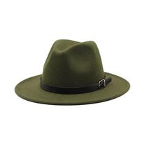 Chapéu Fedora Masculino de Lã Preta - Moda Jazz - Casual para Primavera/Verão