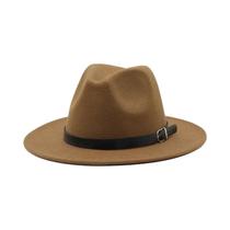 Chapéu Fedora Masculino de Lã Preta - Moda Jazz - Casual para Primavera/Verão