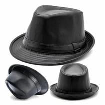 Chapéu Fedora Panamá material sintético Preto - Tamanho Único