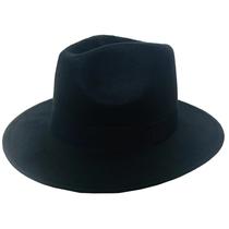 Chapéu Fedora Preto Panamá Feltro Artista Clássico Sertanejo