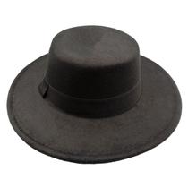 Chapéu Fedora redondo Aba Grande feminino Feltro Floppy Clássico
