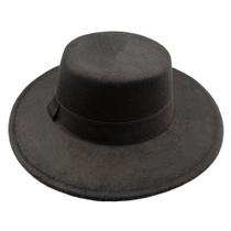 Chapéu Fedora redondo Aba Grande feminino Feltro Floppy Clássico Chapéu Fedora redondo Aba Grande feminino Feltro Floppy Clássico