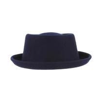 Chapéu Fedora Unissex 100% Lã Com Aba Curvada Para Outono E Inverno