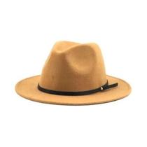 Chapéu Fedora Vintage Unissex De Lã Com Aba Larga 54-56-60CM Elegante Para Inverno E Outono