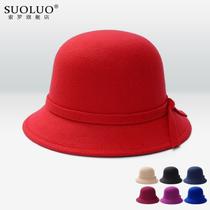 Chapéu Feminina Cloche Retro Inglesa Feltro La Inverno feltro lacinho