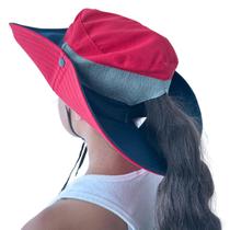 Chapéu Feminino aba larga com proteção UV
