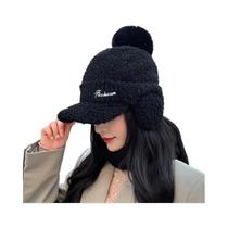 Chapéu Feminino De Inverno Quente Com Forro De Pele, Corta-Vento, Com Protetores De Orelha E Fivela