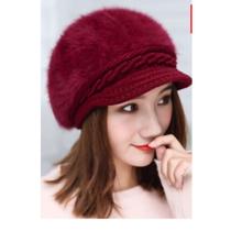 Chapéu feminino de malha de outono e inverno boina quente chapéu de lã da moda Chapéu feminino de malha de outono e inverno boina quente chapéu de lã da moda