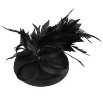Chapéu feminino flor derby feather fascinators contas fofas para chapéus de casamento