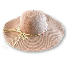 Chapéu feminino moda praia verão detalhe miçanga