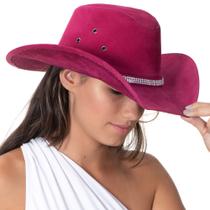 Chapéu Feminino Modelo Country Boiadeira Com Strass Envio Imediato