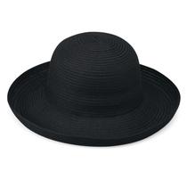 Chapéu feminino Wallaroo Sydney preto UPF 30+, aba larga Chapéu feminino Wallaroo Sydney preto UPF 30+, aba larga