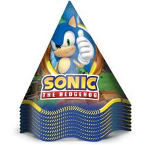 Chapéu Festa Sonic - 12 unidades - Regina - Rizzo Embalagens