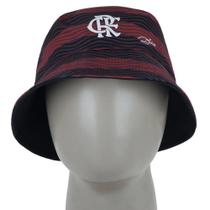 Chapéu flamengo bucket hat dupla face zico oficial supercap cor:preto/vermelho Chapéu flamengo bucket hat dupla face zico oficial supercap cor:preto/vermelho