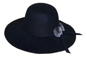 Chapéu Floppy De Feltro Aba Maleável Com Pompom Aba 10cm