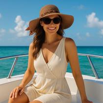 Chapéu Floppy Moda Praia Feminino Verão ABA GRANDE 866