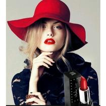 Chapéu Floppy Vermelho de Feltro Feminino com Faixa Laço Chapéu Floppy Vermelho de Feltro Feminino com Faixa Laço