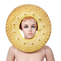 Chapéu Funny Cookie Hat Novelty Biscuit Shape Cosplay
