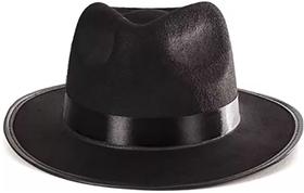 Chapéu Gangster Fantasia Freddy Krueger Pandora Máfia Preto Unisex - Acessório de Festa