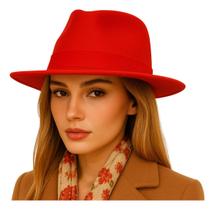Chapéu Gangster Fedora Feltro Aba Mini 4cm Vintage Clássico
