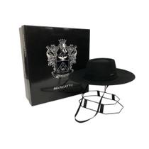 Chapéu Gaúcho Marcatto Feltro Preto Aba 10 - Ref. 14751 Chapéu Gaúcho Marcatto Feltro Preto Aba 10 - Ref. 14751