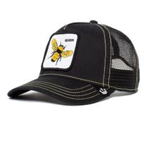 Chapéu Goorin Bros The Farm Snapback Trucker Black Queen Bee Chapéu Goorin Bros The Farm Snapback Trucker Black Queen Bee