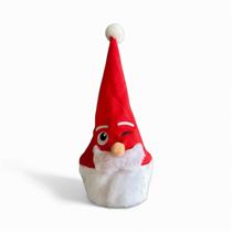 Chapeu Gorro de Natal de Pelúcia com Carinha de Papai Noel