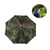 Chapéu Guarda Chuva Camping Pesca Trilha Proteção Sol Camuflado Dobrável Leve Chapéu Guarda Chuva Camping Pesca Trilha Proteção Sol Camuflado Dobrável Leve
