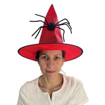 Chapeu Halloween Festa Dia das Bruxas Decoração Aranhas Fantasia Bruxo Bruxa