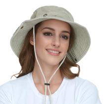 Chapéu HLLMAN embalável de algodão de aba larga UPF 50+
