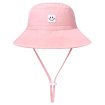 Chapéu HSYZZY Baby Sun Hat UPF 50+ Ajustável Rosa Smile
