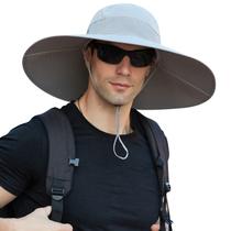 Chapéu HUAMULAN de 6 polegadas de aba larga UPF50+ à prova d'água ajustável