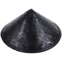 Chapéu ifundom Cone Samurai Ninja Bamboo Japanese Black