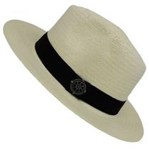 Chapéu Importado Tipo Panamá Fedora Com Pingente Feito a Mão