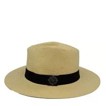 Chapéu Importado Tipo Panamá Fedora Com Pingente Feito A Mão