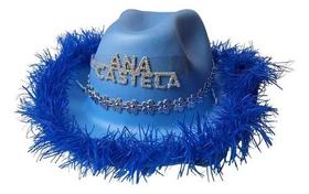Chapéu Infantil Adulto Azul Ana Castela Boiadeira Vaqueiro